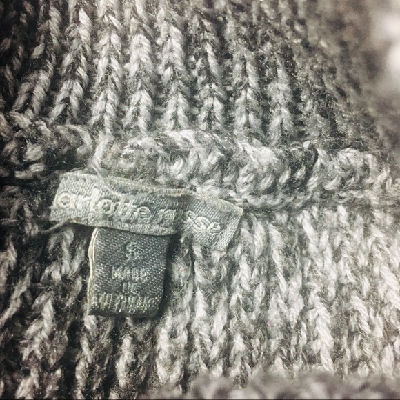 Charlotte Russe Sleeveless High Low  Turtleneck Knit Sweater Gray Size Small - Picture 13 of 14